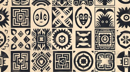 tribal pattern seamless wallpaper