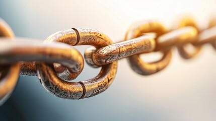 Obraz premium Illuminated Financial Chain with Currency Symbols in Space - Selective Focus with Copy Space