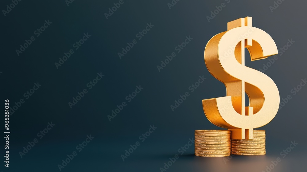 Poster virtual currency river: financial flow with copy space and selective focus in