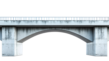concrete bridge isolated on transparent background ,flyover bridge ,