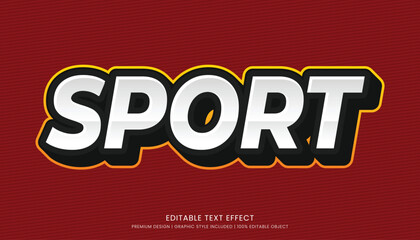 sports editable 3d text effect template bold typography and abstract style, logo and business brand