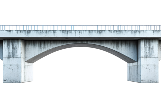 concrete bridge isolated on transparent background ,flyover bridge ,