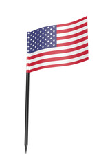 Obraz premium American flag toothpick on transparent backgroun