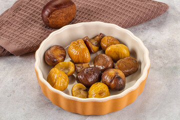 Roasted sweet natural organic shestnut