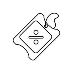 price tag line icon with white background vector stock illustration