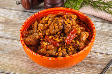 Rasted chicken meat with ptitim