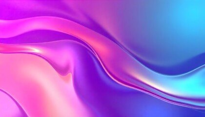 Swirling, iridescent liquid with hues of purple and blue, Holo gradient. reminiscent of a cosmic nebula