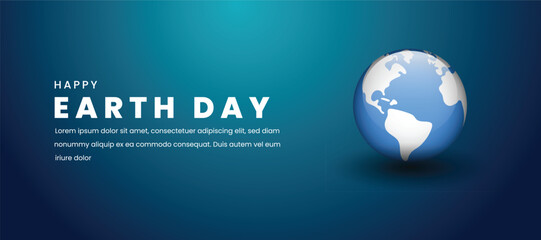 Happy Earth Day. Environment eco for social poster, banner or card. Vector illustration