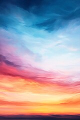 Obraz premium Colorful sunset sky with vibrant clouds