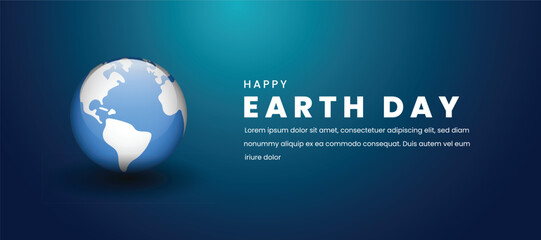 Happy Earth Day. Environment eco for social poster, banner or card. Vector illustration