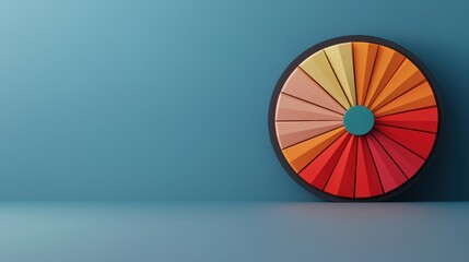 Obraz premium Futuristic Digital Fortune Wheel for Wealth and Finance Concept with Copy Space, Selective Focus in Quality