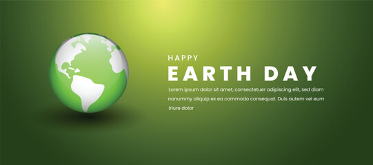 Happy Earth Day for Banner, poster and card design. Vector illustration