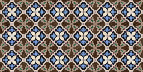 illustration Marble seamless Wall and Floor Tiles with a modern abstract decorative mosaic pattern.