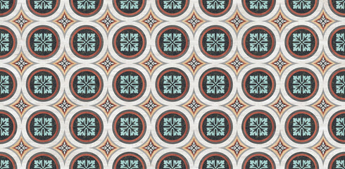 illustration Marble seamless Wall and Floor Tiles with a modern abstract decorative mosaic pattern.