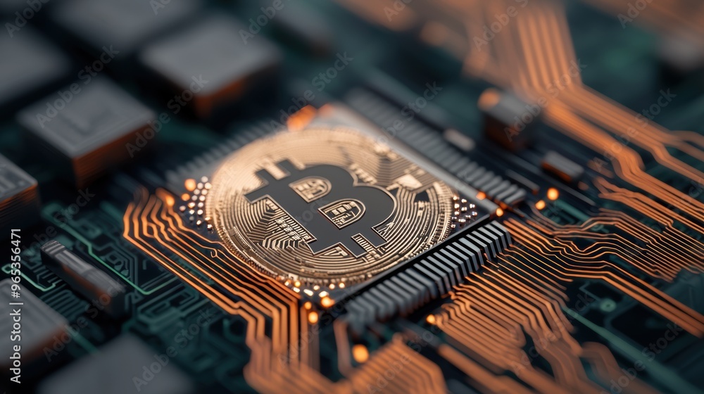 Poster virtual financial stream - futuristic of wealth flow with copy space and selective focus