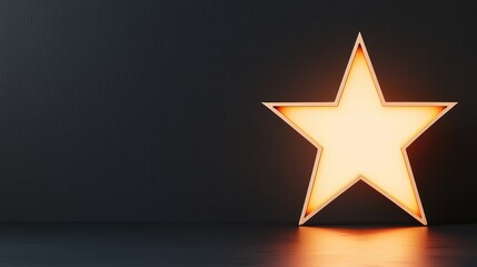 Obraz premium Holographic Financial Star Glowing with Success - Wealth Symbol in
