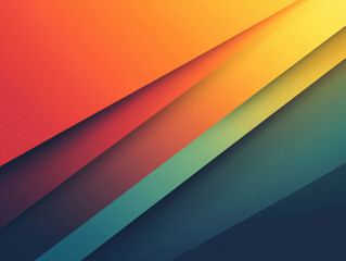 Obraz premium Colourful layered geometric abstract design in warm tones