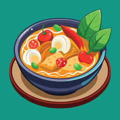 Thai foods vector art, Foods Vector Illustration  