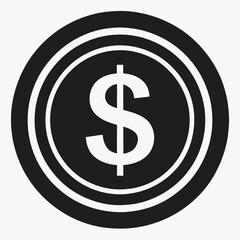 Obraz premium A distinct dollar sign enclosed in a circle set against a white background