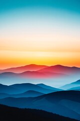 Obraz premium sunrise over mountain range