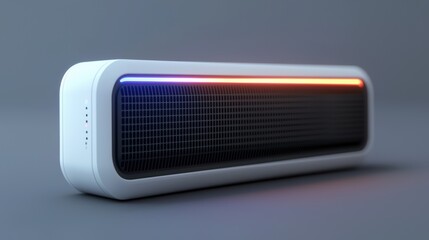 Futuristic Gaming Console Holographic Interface with Sleek Design in Model
