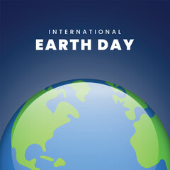 International earth day concept. Banner to celebrate environmental safety. Vector