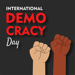 International Day of Democracy September 15 banner. Banner background poster design for Democracy Day or Vote Election Day suitable for social media post, poster, story, background and card