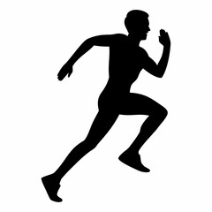 Running man silhouette. Sport image