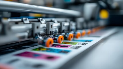 Naklejka premium Colorful Banknotes on Production Line Ready for Final Printing