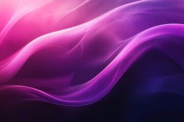 Obraz premium Abstract Purple and Pink Flowing Waves on a Black Background