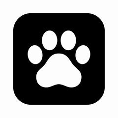 Naklejka premium Cat Paw silhouette. Design image
