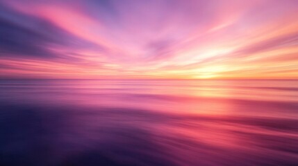 Vibrant sunset over tranquil ocean, abstract and serene scenery. Nature and relaxation concept