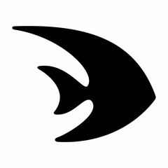 Fish sea animal silhouette image