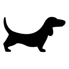 Dog animal silhoutte. Vector image
