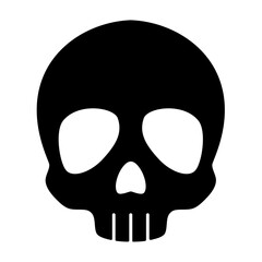 Skull head silhouette. Vector image