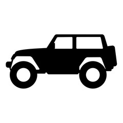 Car icon silhouette. Vector image