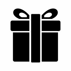 Gift box icon silhouette image
