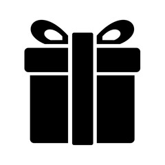 Gift box icon silhouette. Vector image
