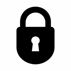 Padlock icon silhouette. icon image