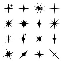 black and white stars logo vector