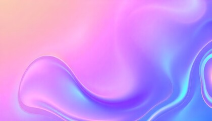 Naklejka premium Swirling, iridescent liquid with hues of purple, pink, and blue Holo abstract 3D shapes gradient 