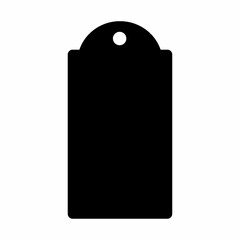 Price tag label silhouette. Flat image