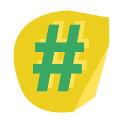 Obraz premium Glyph Symbol Decorative Magazine Collage Style