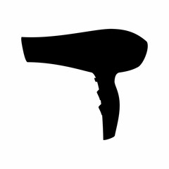 Hair dryer silhouette. Flat image