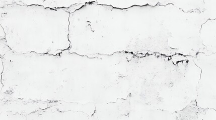 Obraz premium A close-up view of a textured white wall with visible cracks, perfect for backgrounds and design projects.