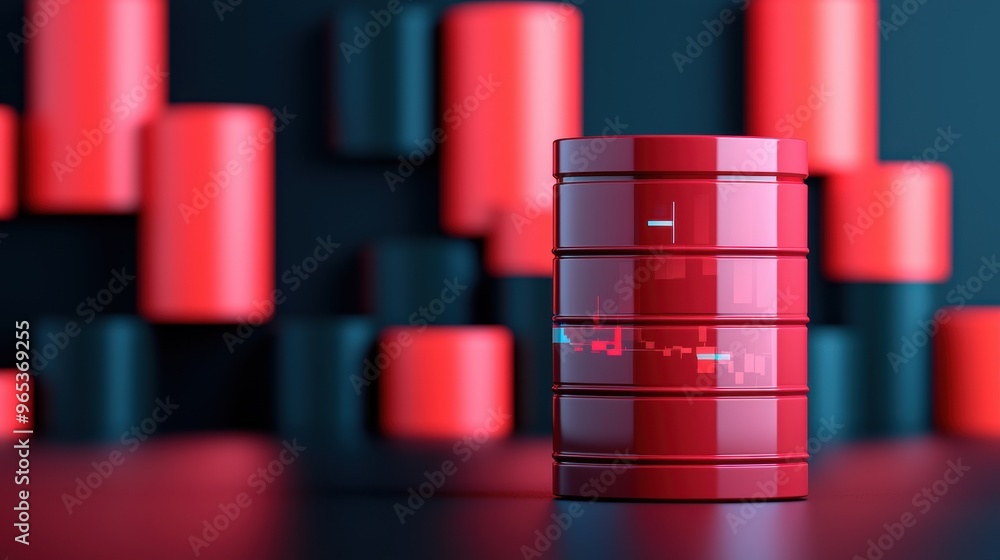 Poster futuristic ai-driven oil price analytics in transparent holographic displays - advanced financial en