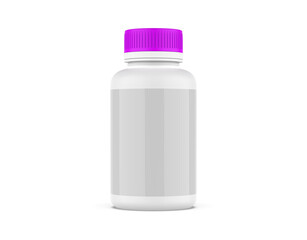 supplement bottle for mockup with white background