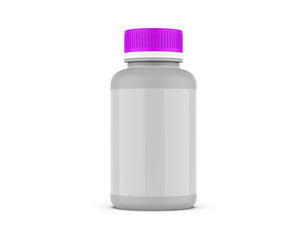 supplement bottle for mockup with white background