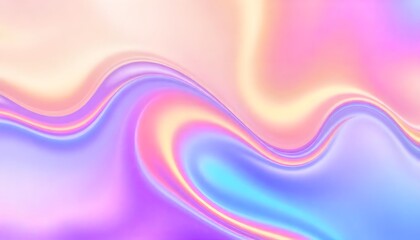 Render 3D object with a reflective surface and iridescent colors. Holo abstract 3D shapes gradient swirling, 