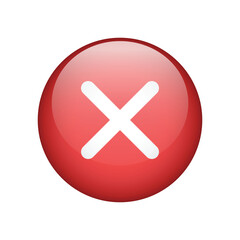 Fototapeta premium Cross button icon sign isolated on white background. Vector